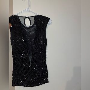 Boutique bought black fancy top with mesh in middle